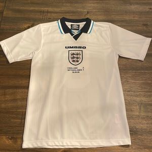 Authentic 1996 England home soccer jersey, New, Small
